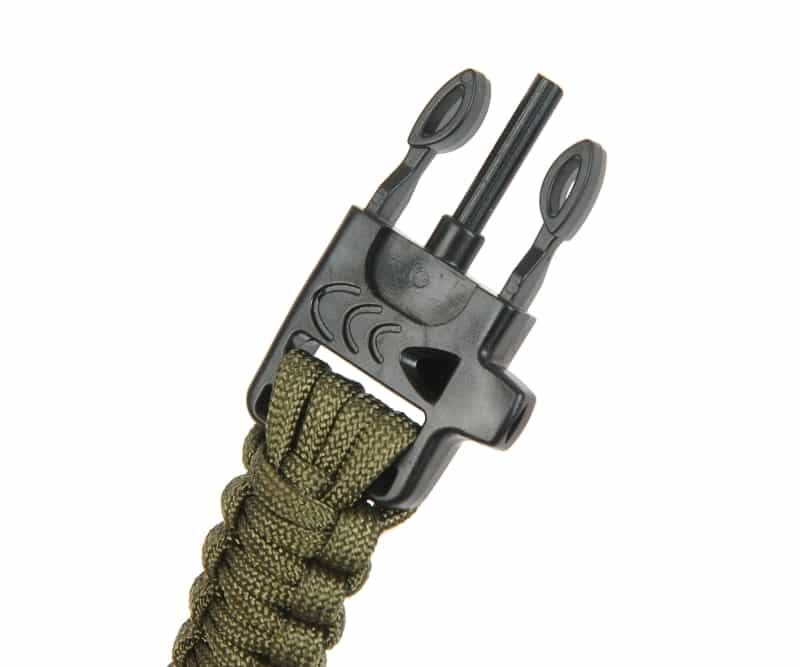 3in1 Außen Camping Geflochtene Paracord Armband Pfeife Stahlmesser Handschl J3A3 
